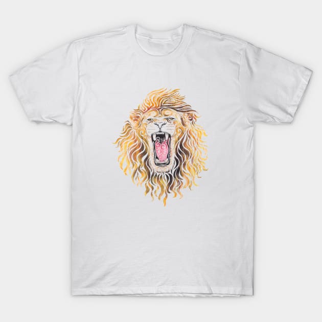 Swirly Lion T-Shirt by VectorInk